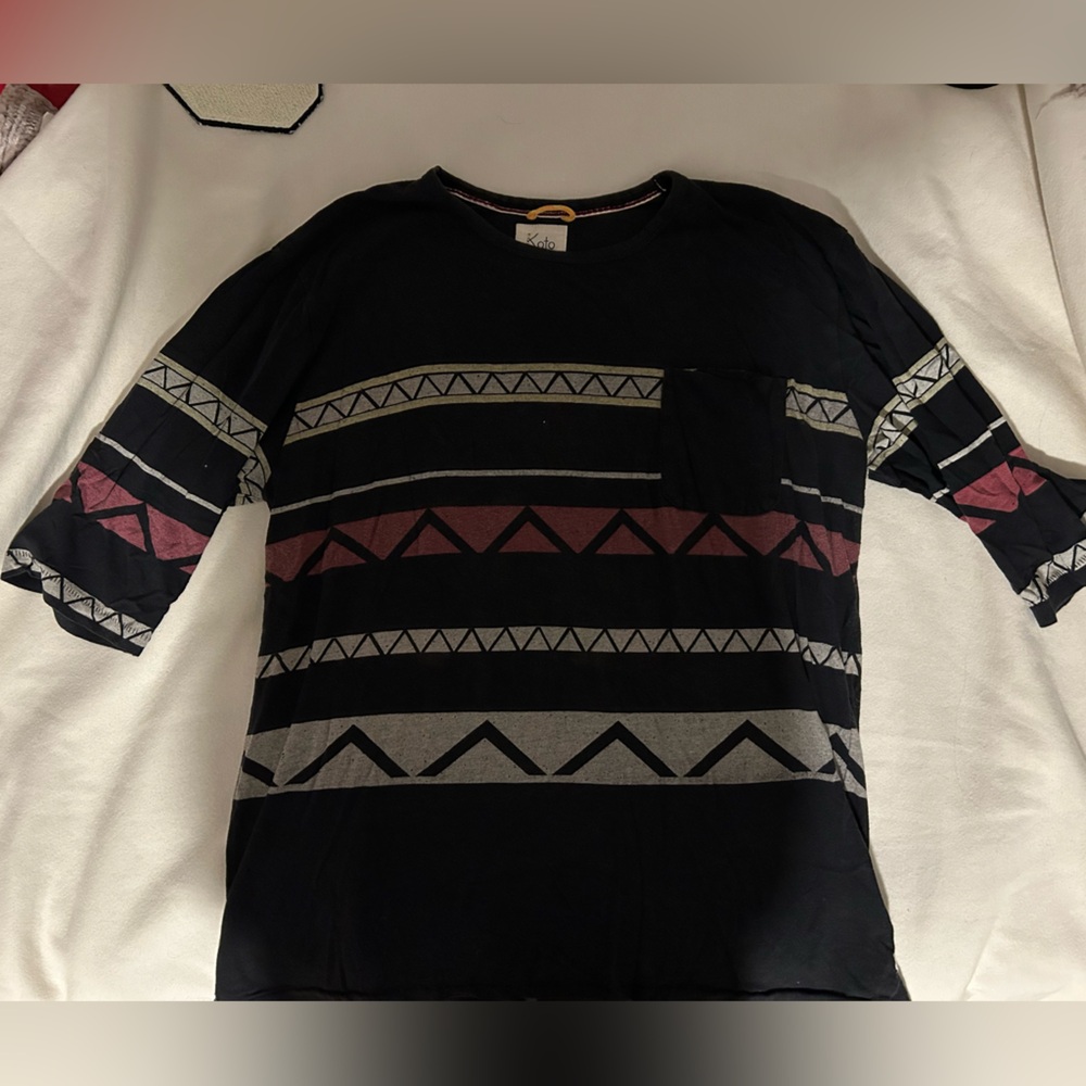 Black designed tshirt from Koto, very boho! In size medium